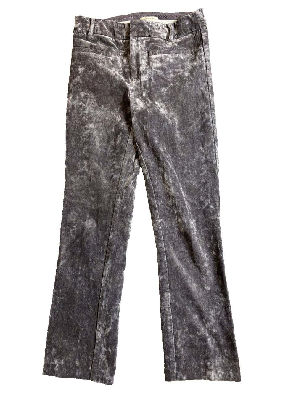 THE ESSENTIAL Anthropologie Gray velvet Velour pants Women's Size Zero 0